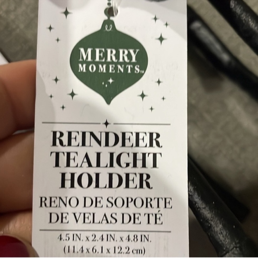 NWT Merry Moments Aldi Reindeer Tealight Holders, viral set of 2 gold metal - Picture 5 of 5